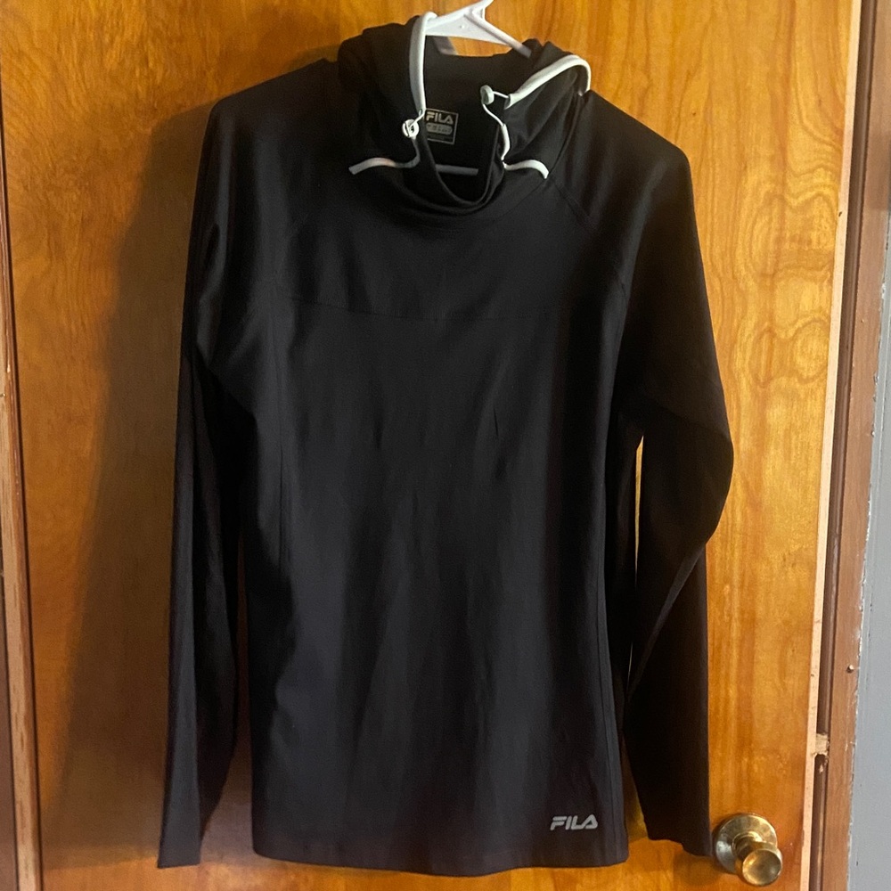 Fila Black Hoodie with White Trim